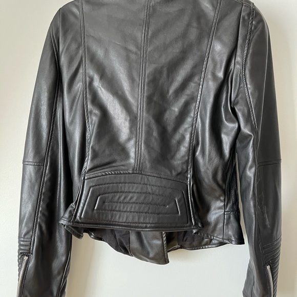 Zara Faux Leather Moto Jacket - Picture 3 of 6